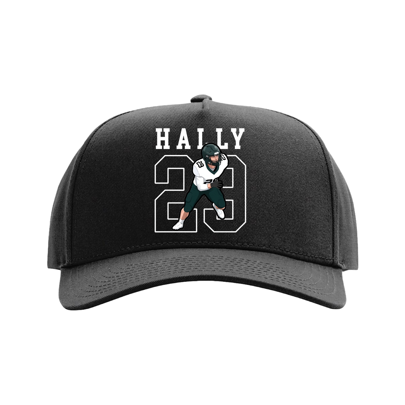 Full Fabric Five-Panel Champ Cap — Shirsey in Black