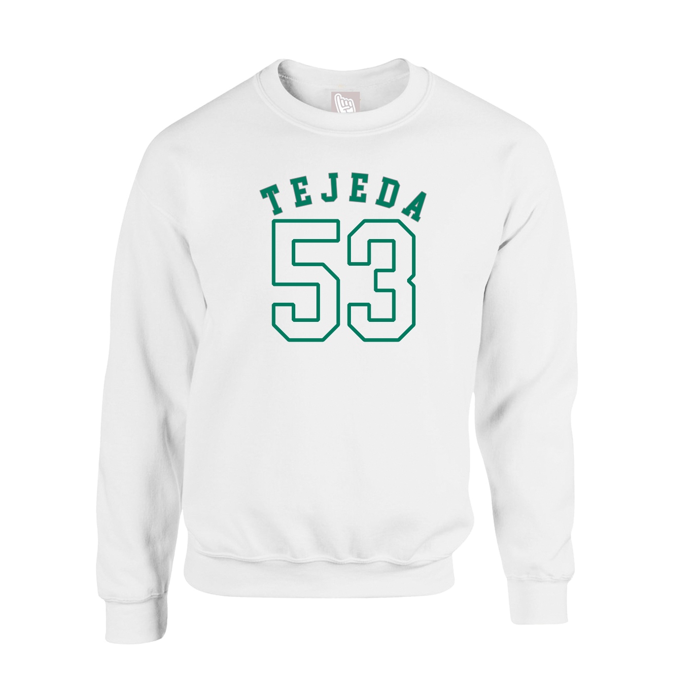 Fleece Crew — Shirsey Arch in White