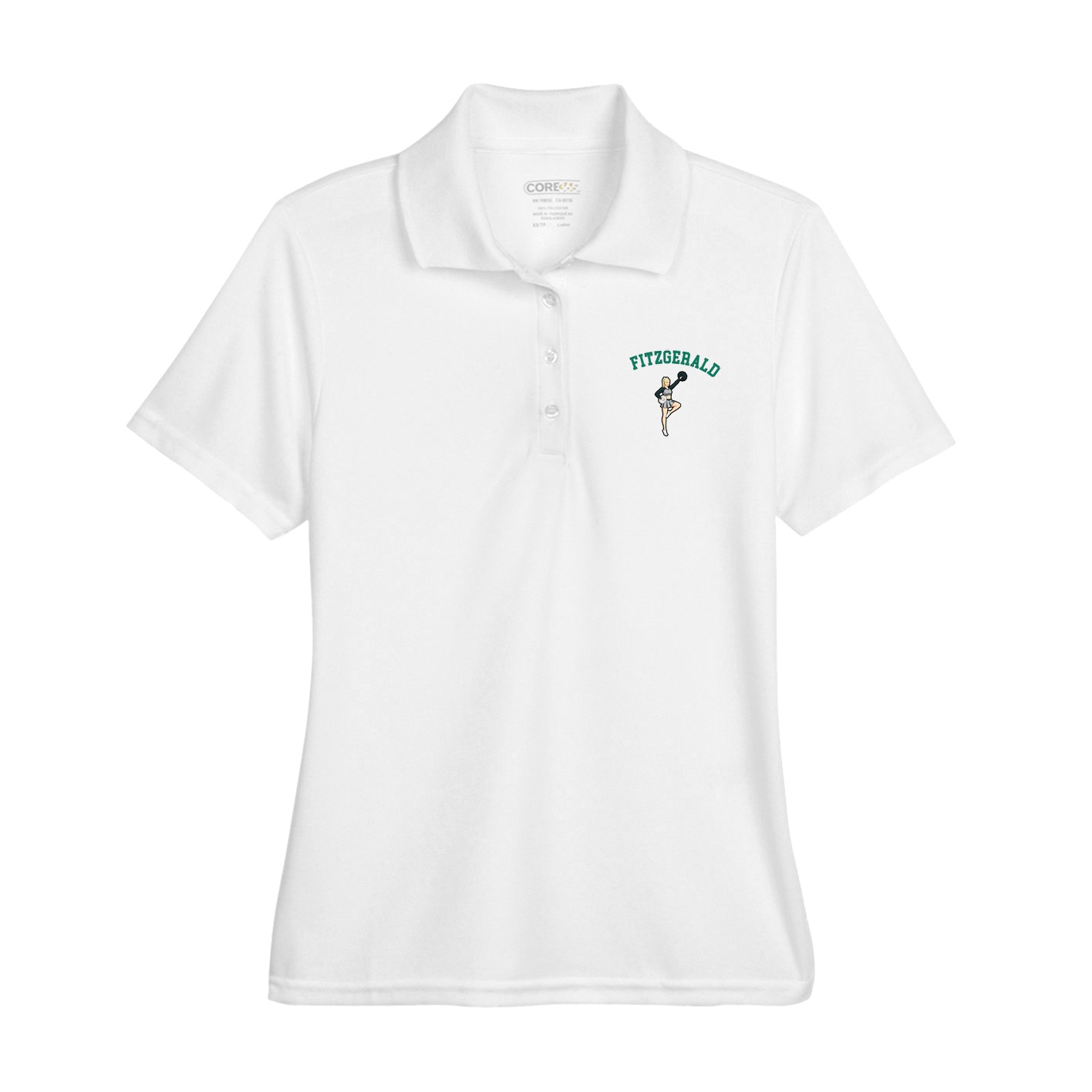 Womens Performance Polo — Shirsey Arch in White