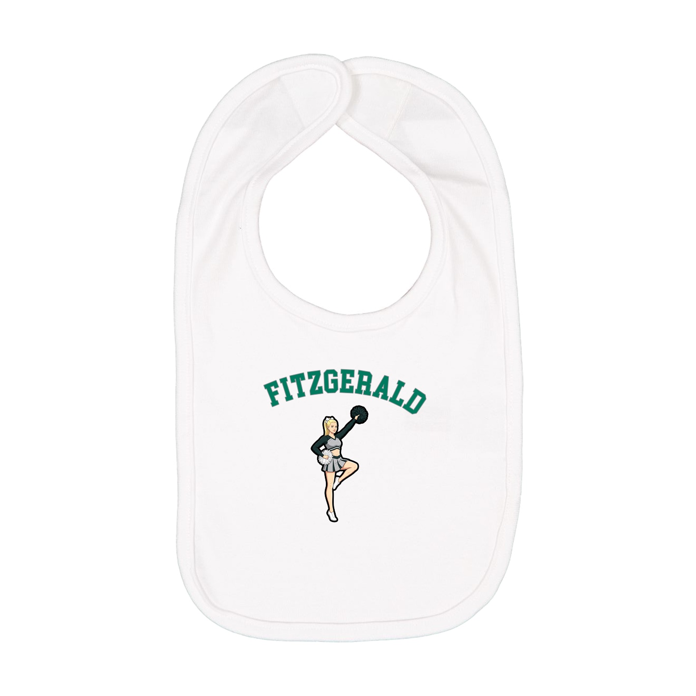 Infant Bib — Shirsey Arch in White