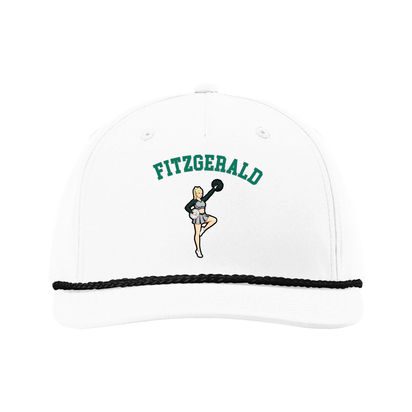 Five-Panel Classic Rope Cap — Shirsey Arch in White