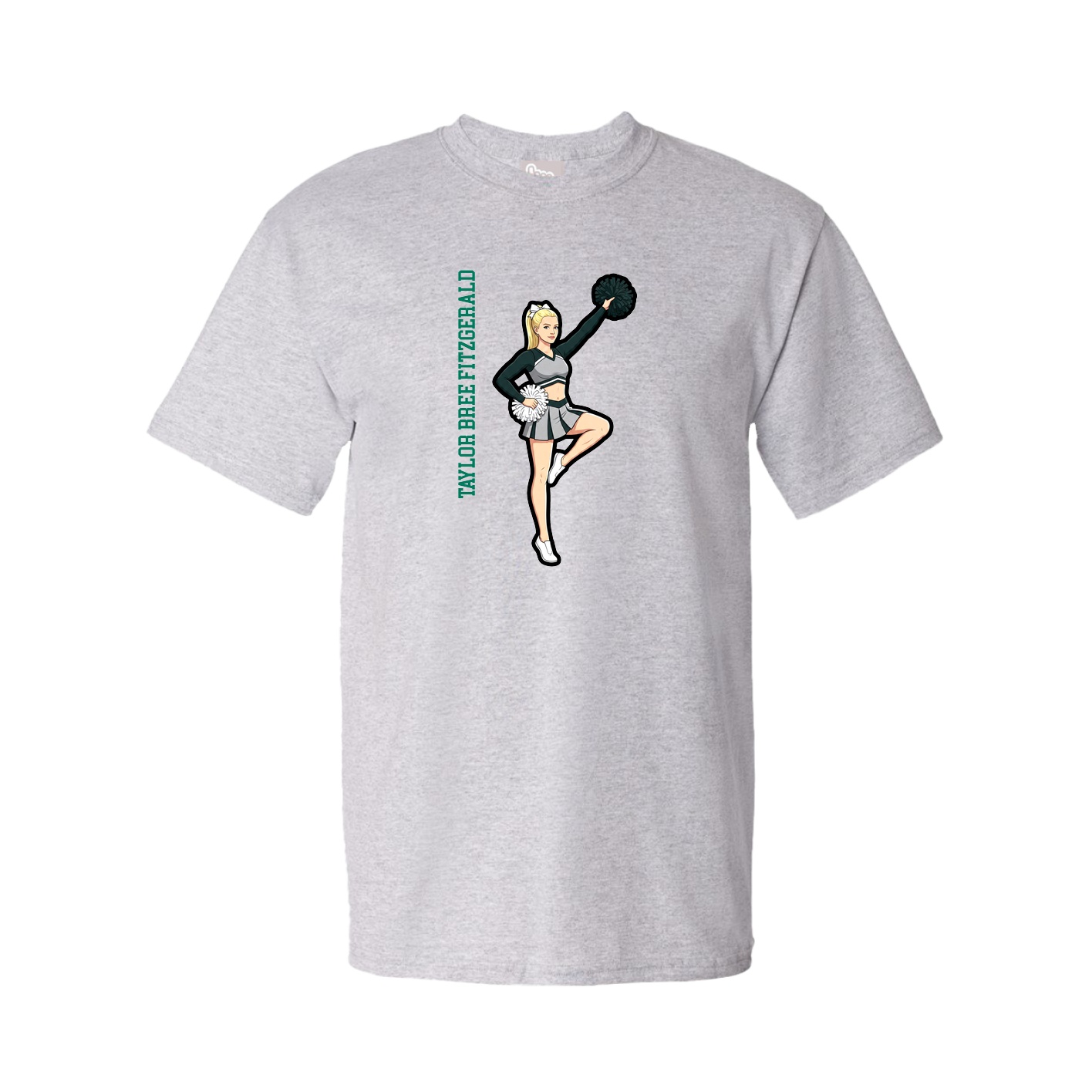 Tee — Name Vertical in Grey
