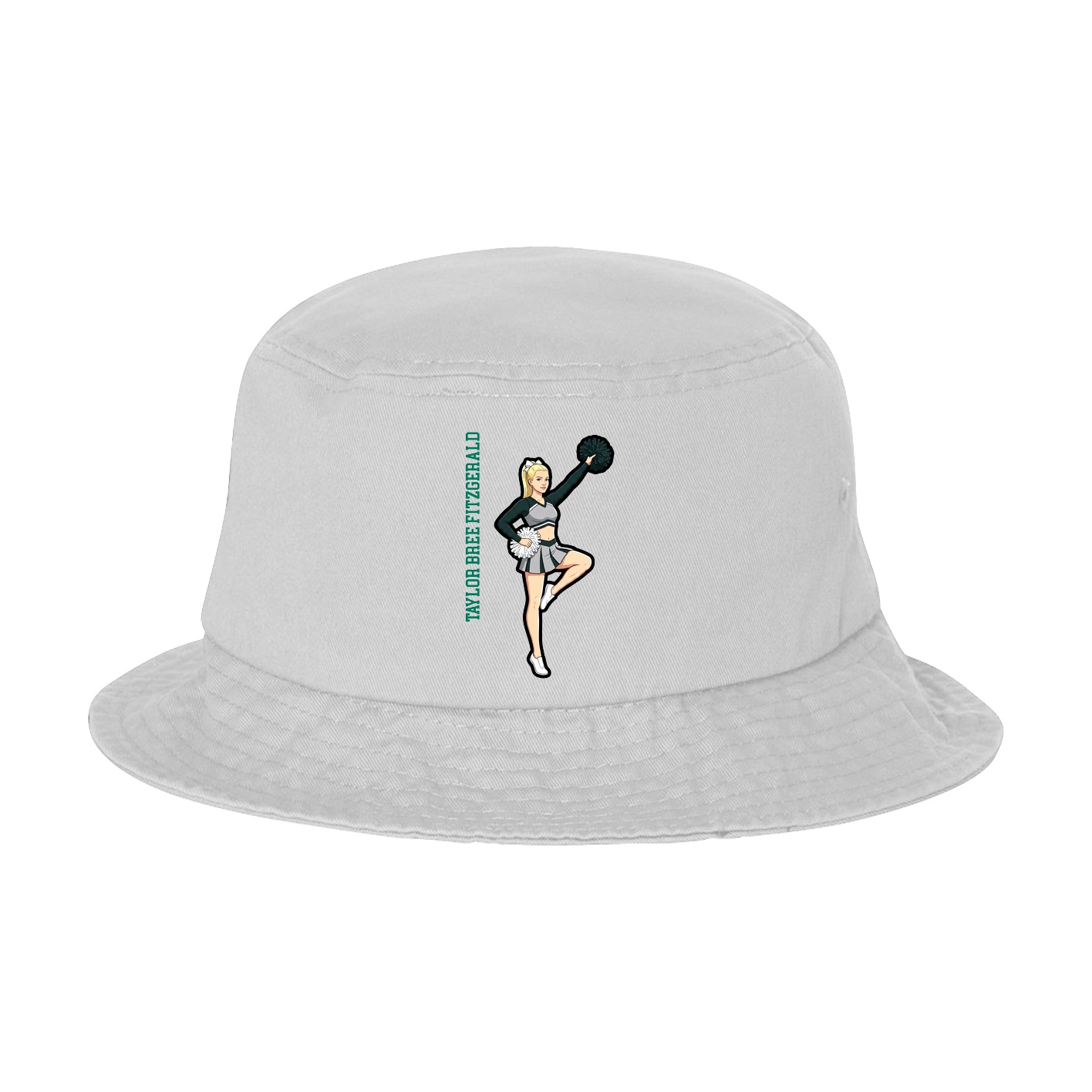 Bucket Cap — Name Vertical in White