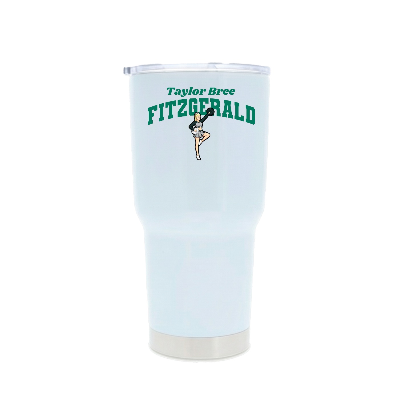 30oz Stainless Steel Tumbler — Signature Arch in White