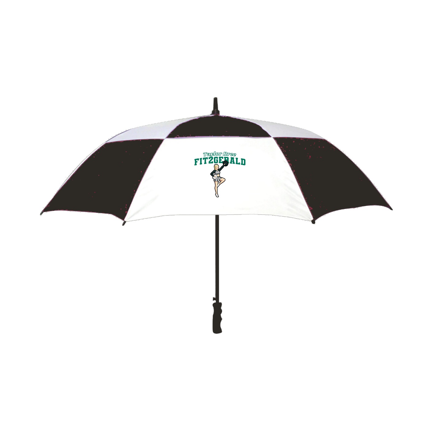 Golf Umbrella — Name Arch in Black