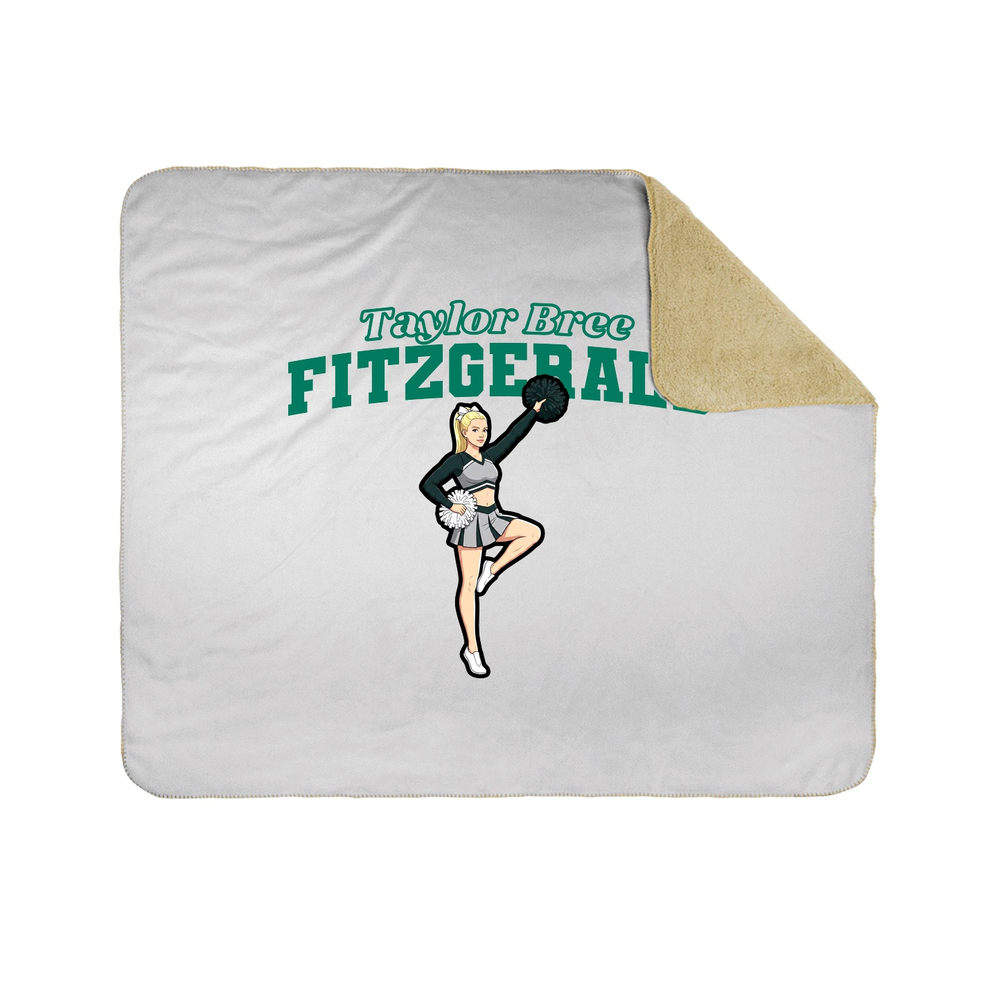 Throw Blanket — Name Arch in White