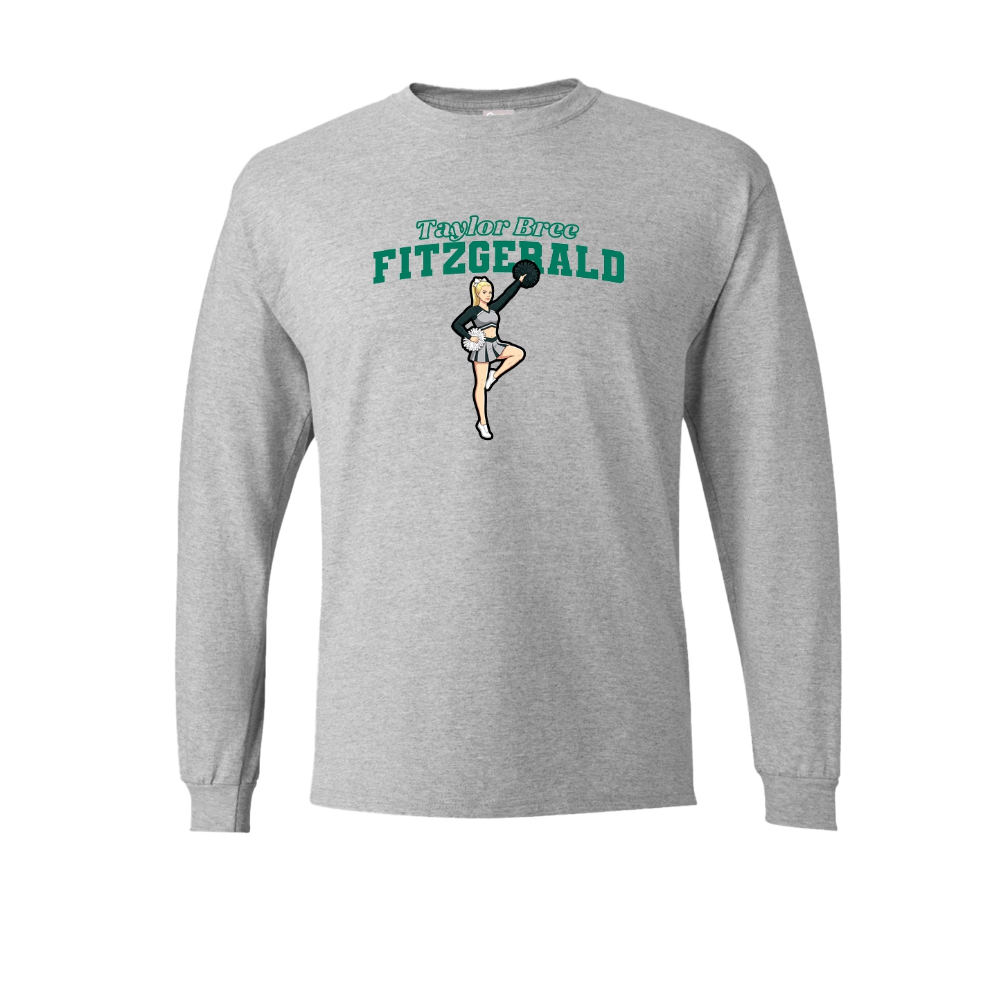 Long Sleeve Tee — Name Arch in Grey
