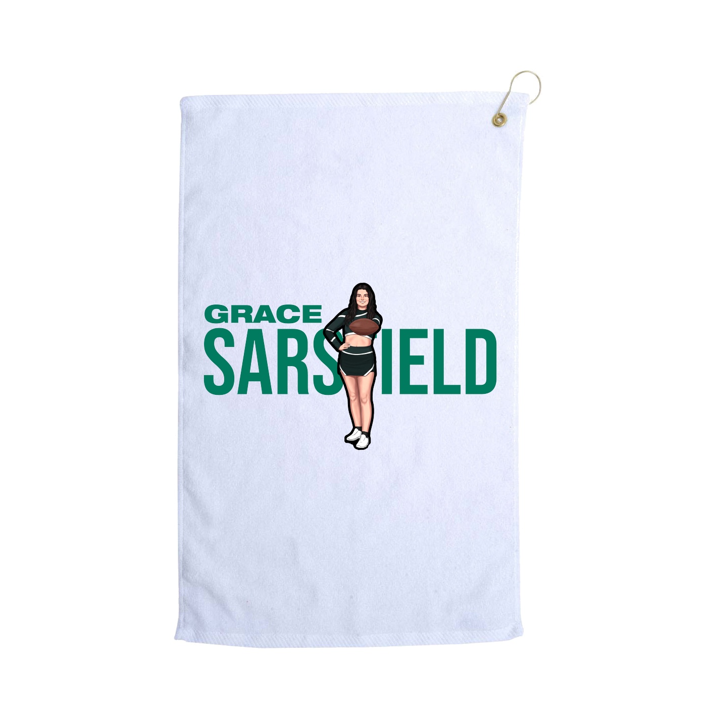 Golf Towel — Player Name in White