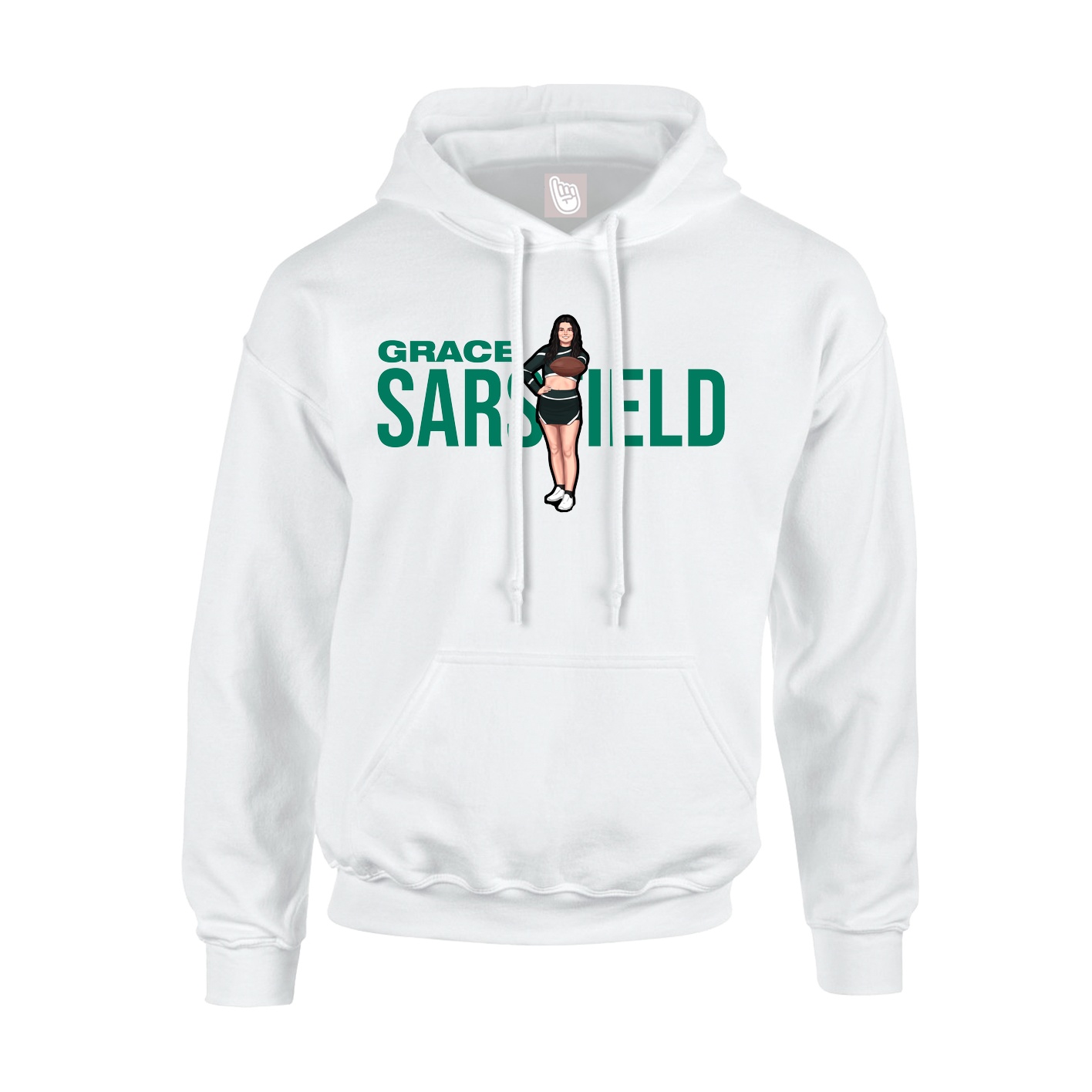 Youth Hoodie — Player Name in White