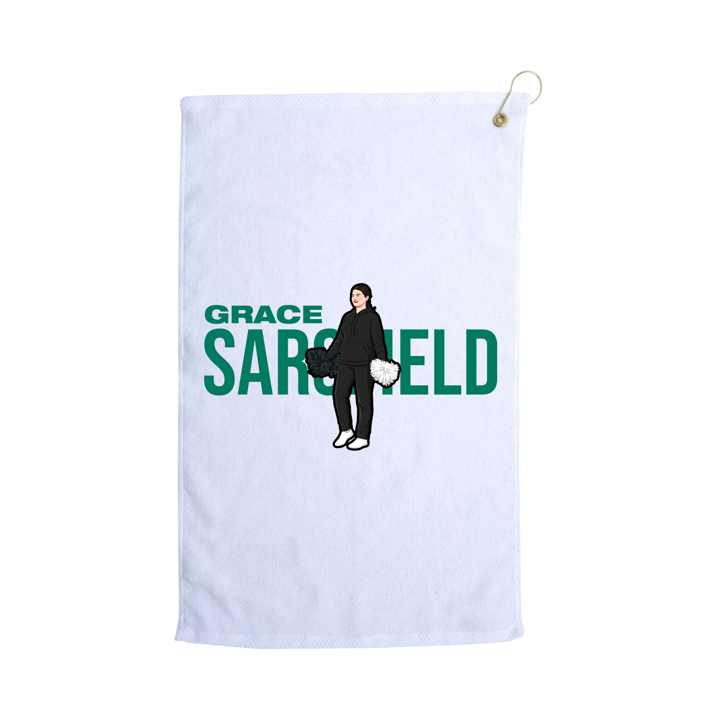 Golf Towel — Player Name in White