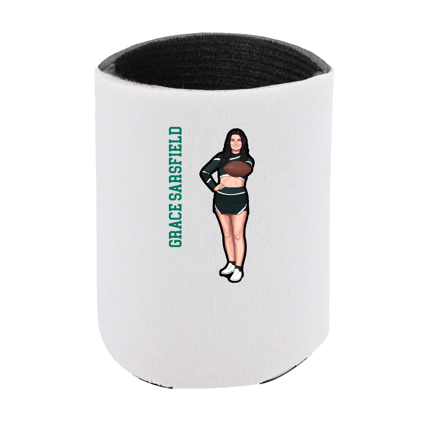 Can Holder — Name Vertical in White