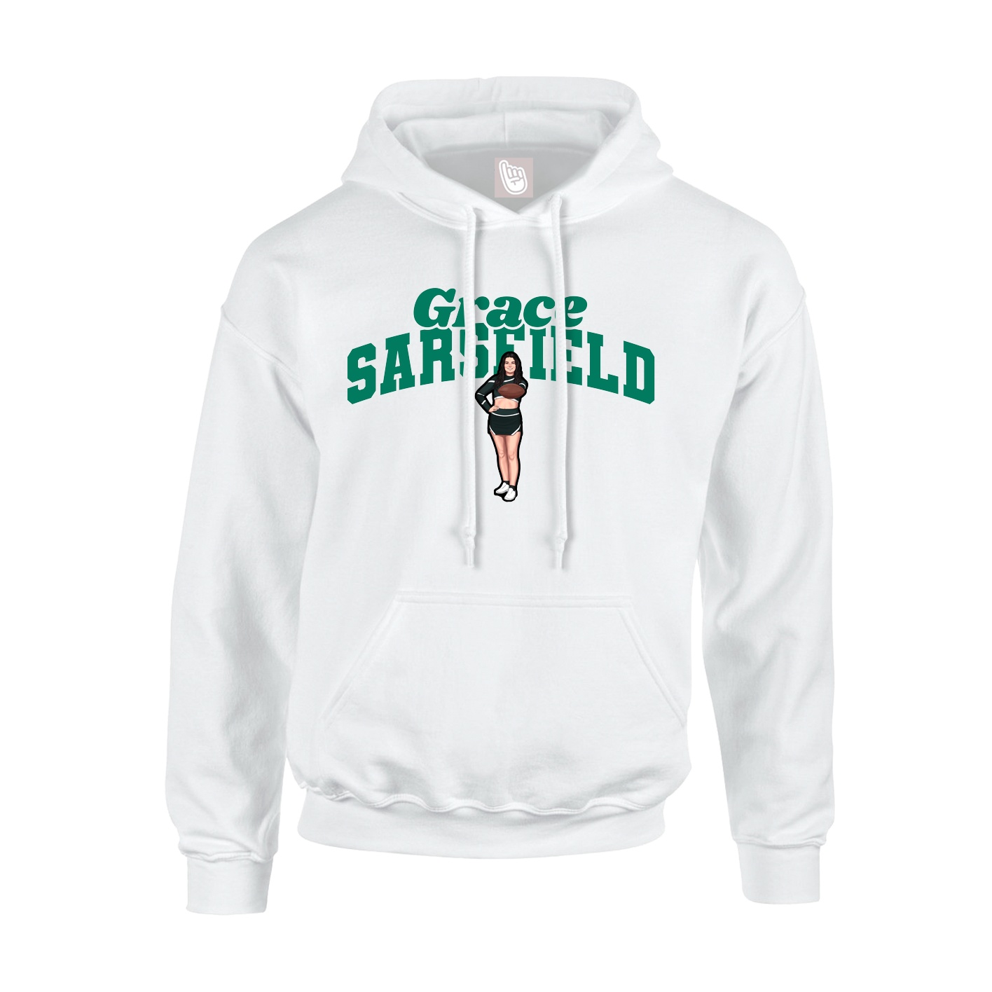 Hoodie — Signature Arch in White