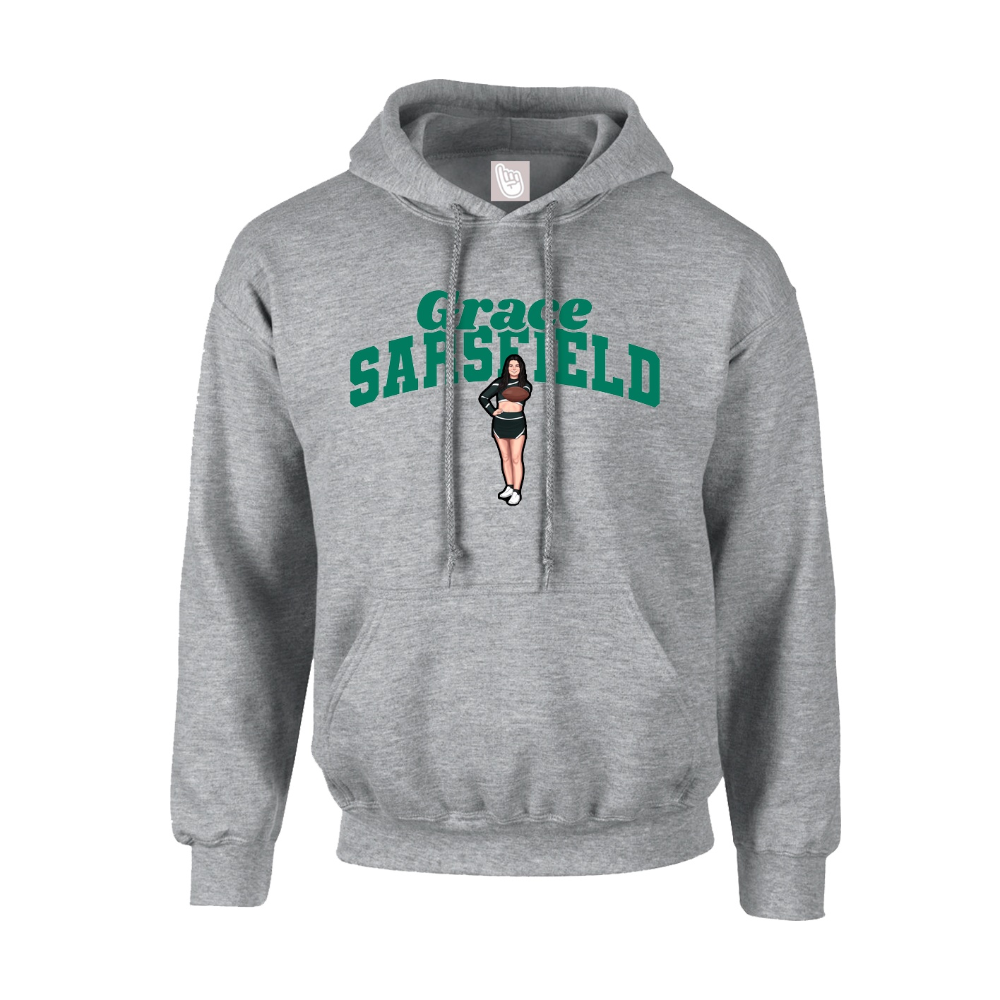Youth Hoodie — Signature Arch in Grey