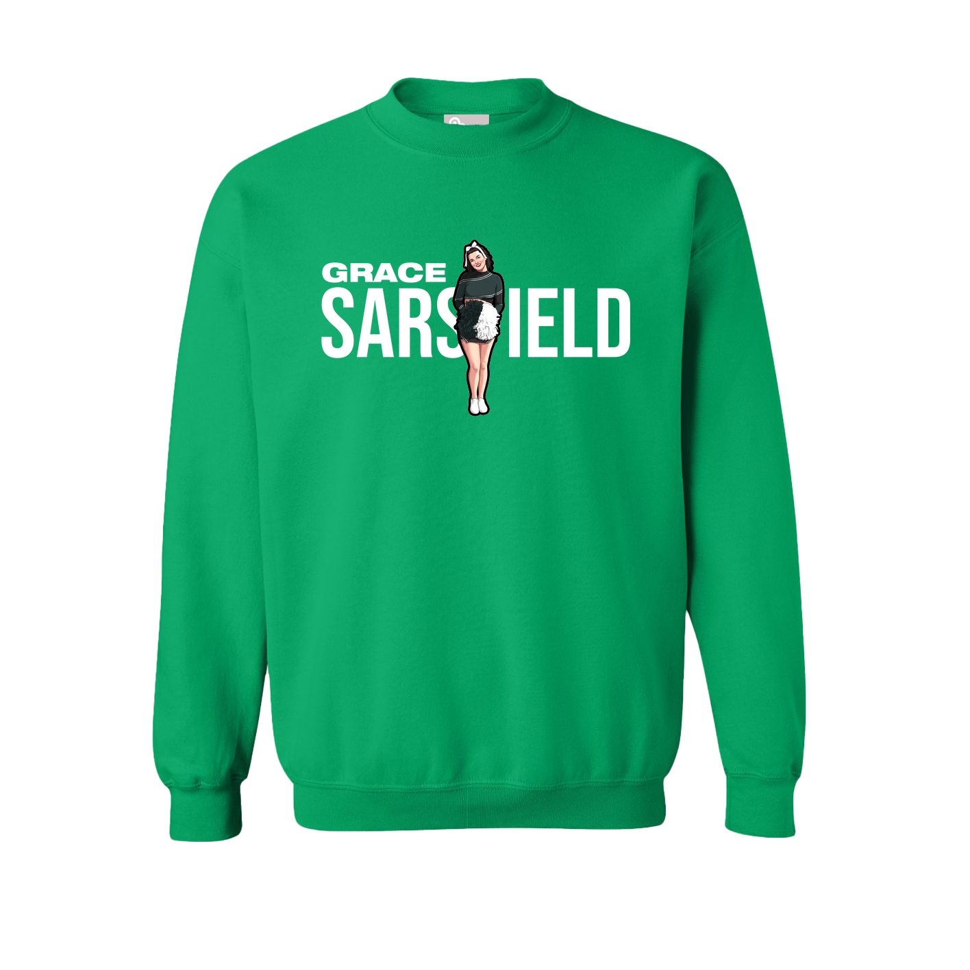 Fleece Crew — Player Name in Green