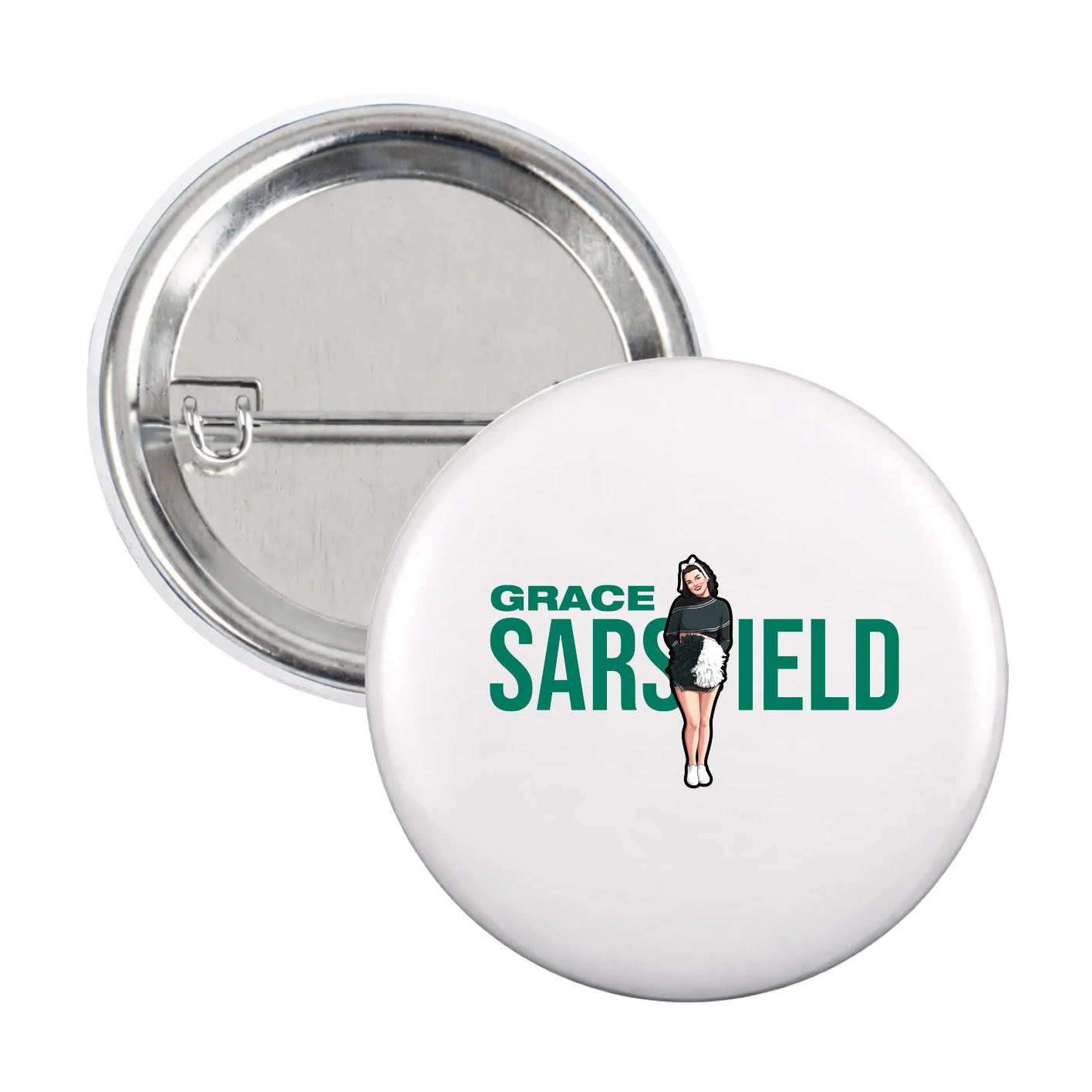 Game Day Button — Player Name in White