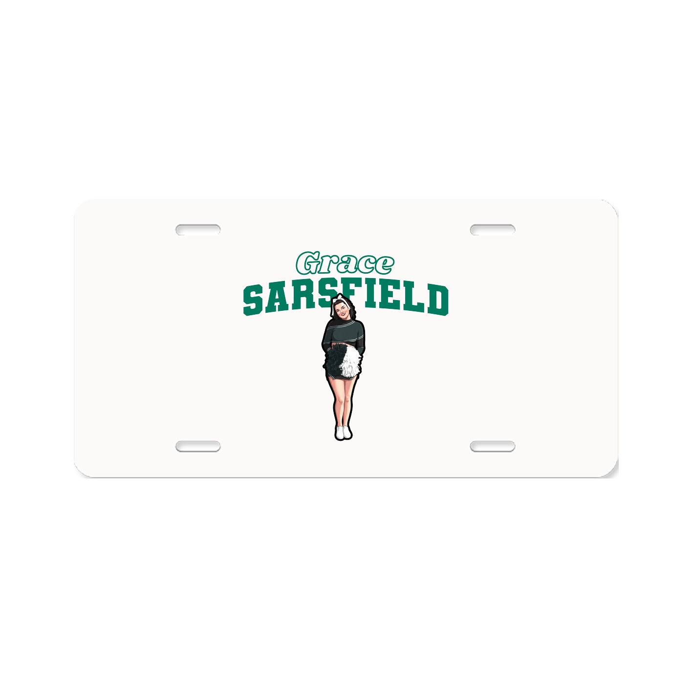 License Plate — Name Arch in Classic
