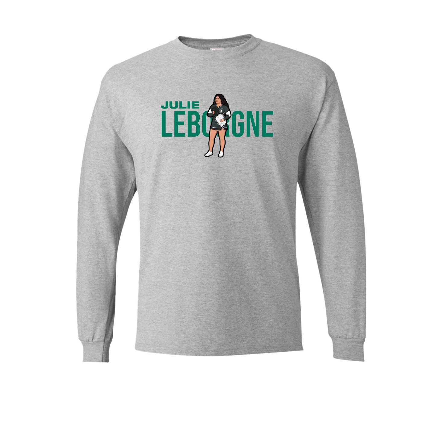 Long Sleeve Tee — Player Name in Grey