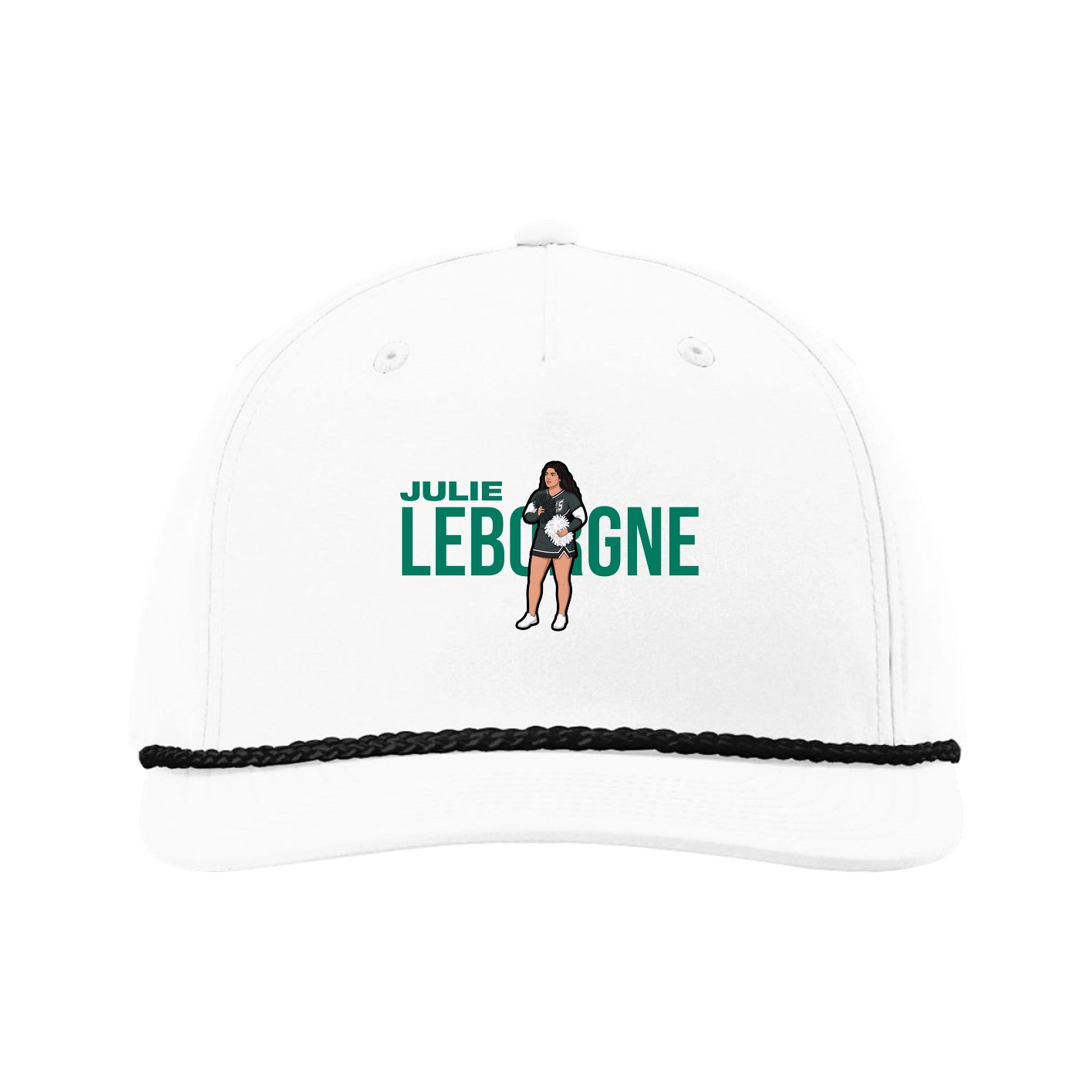 Five-Panel Classic Rope Cap — Player Name in White
