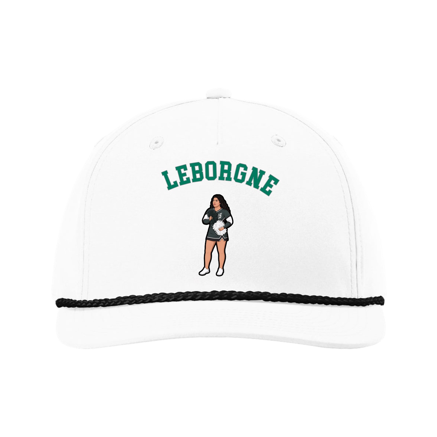 Five-Panel Classic Rope Cap — Shirsey Arch in White