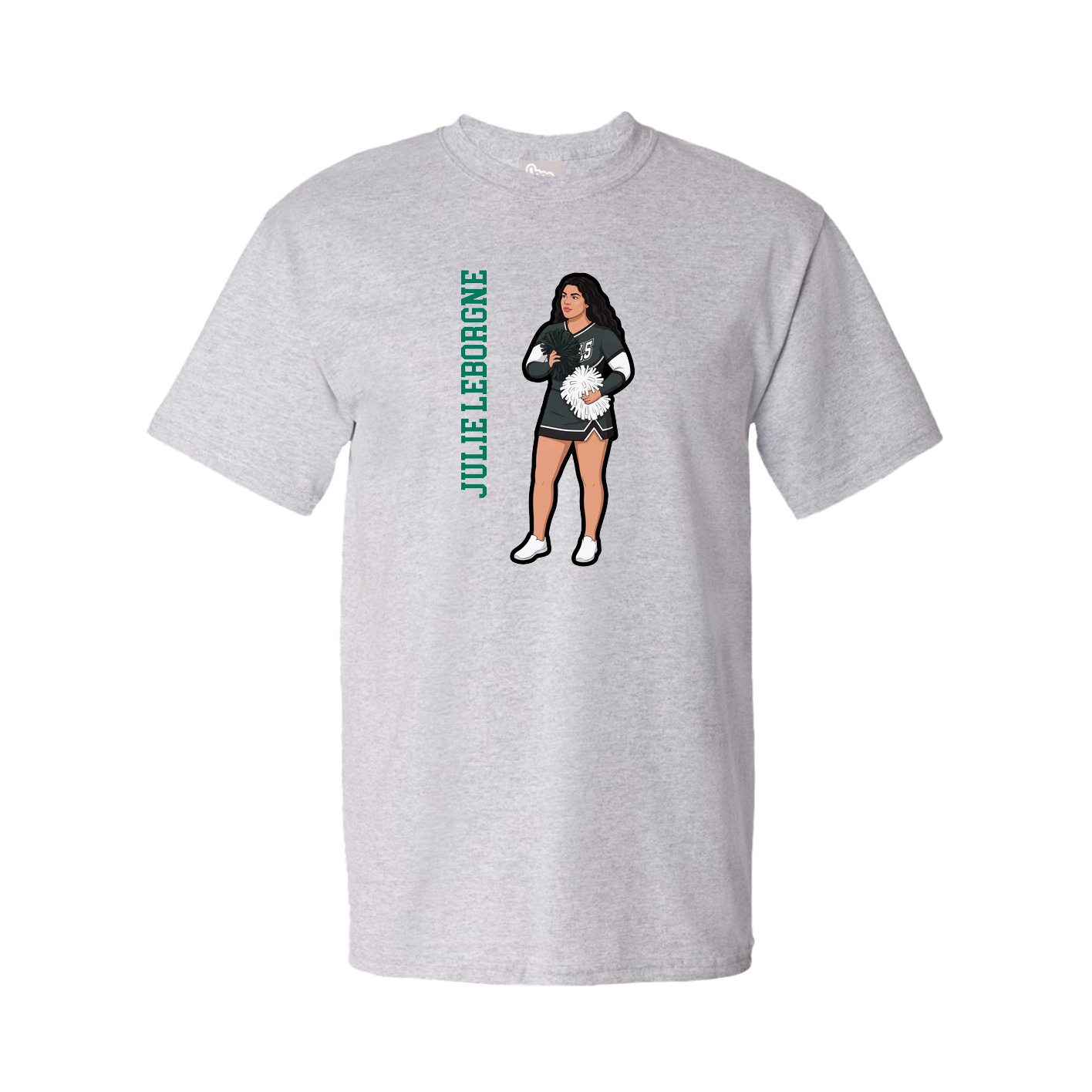Tee — Name Vertical in Grey