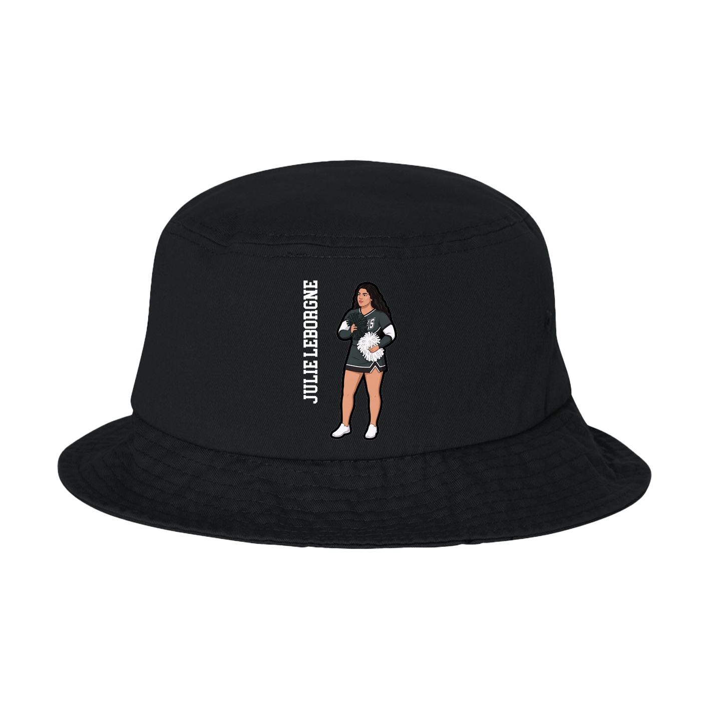 Bucket Cap — Name Vertical in Black