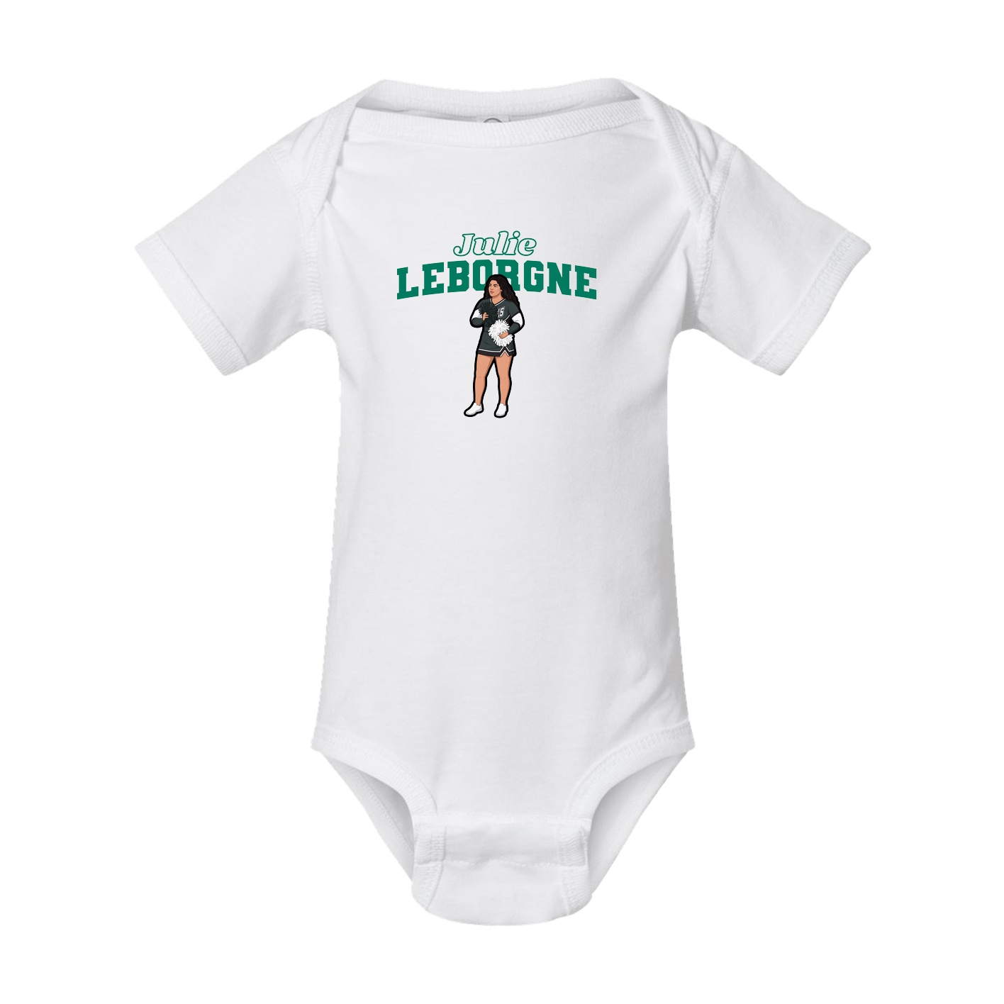 Baby Onesie — Name Arch in White