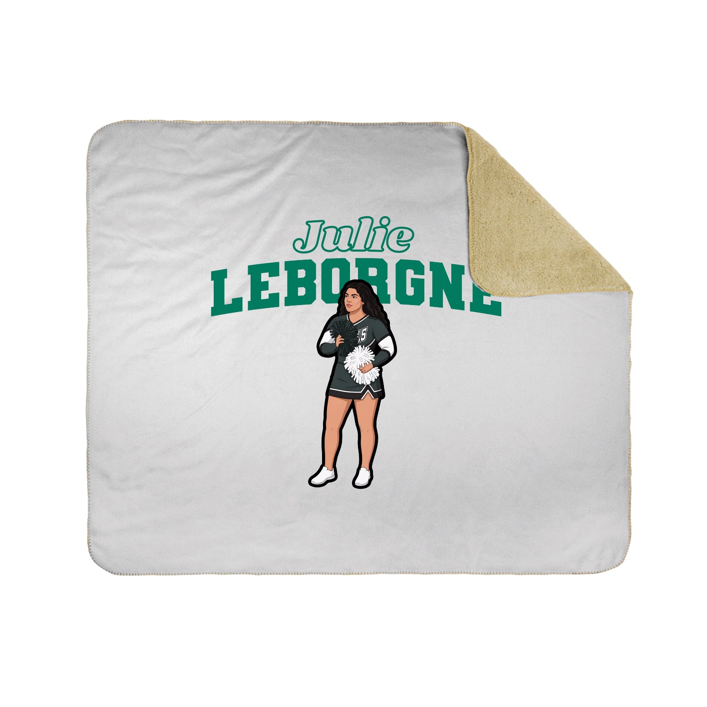 Throw Blanket — Name Arch in White