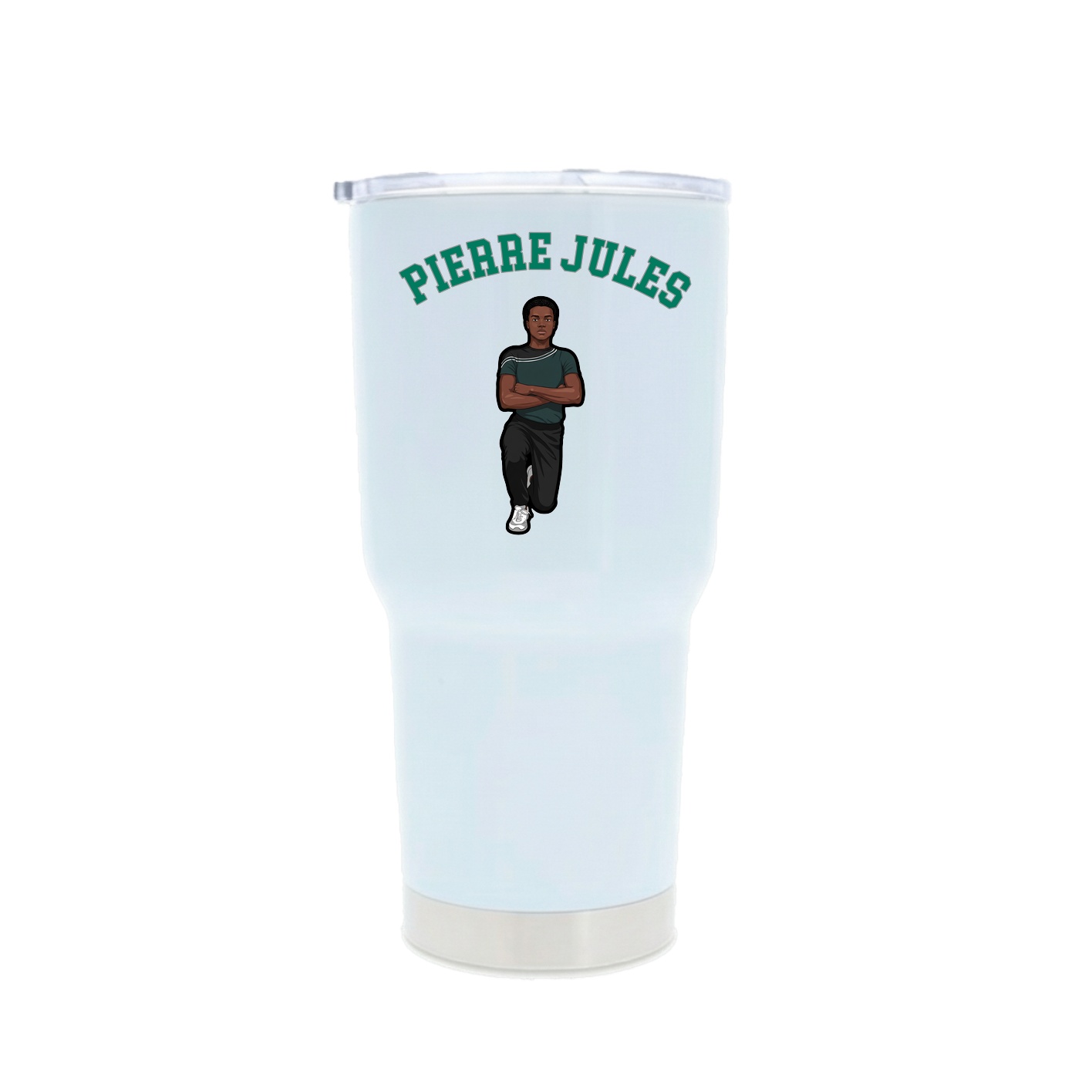 30oz Stainless Steel Tumbler — Shirsey Arch in White