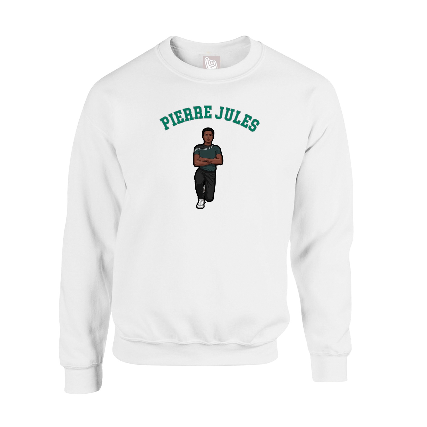 Fleece Crew — Shirsey Arch in White