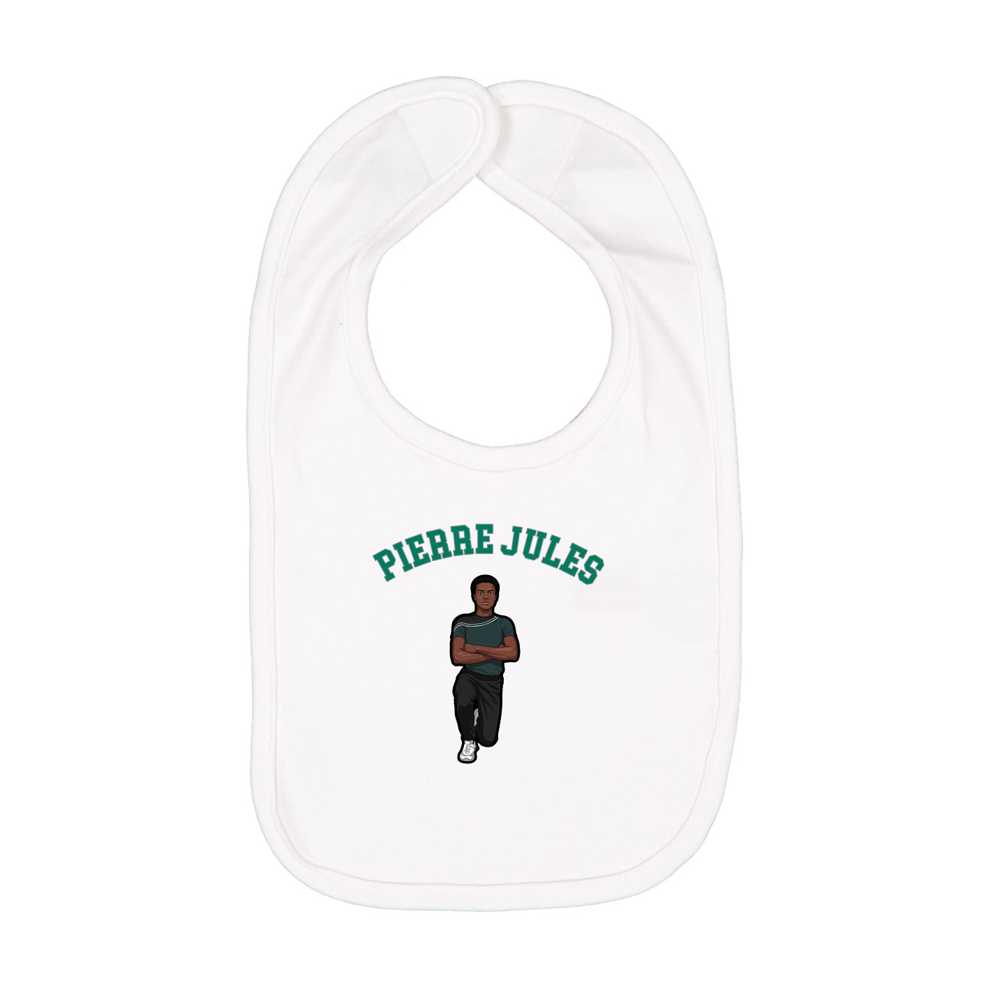 Infant Bib — Shirsey Arch in White