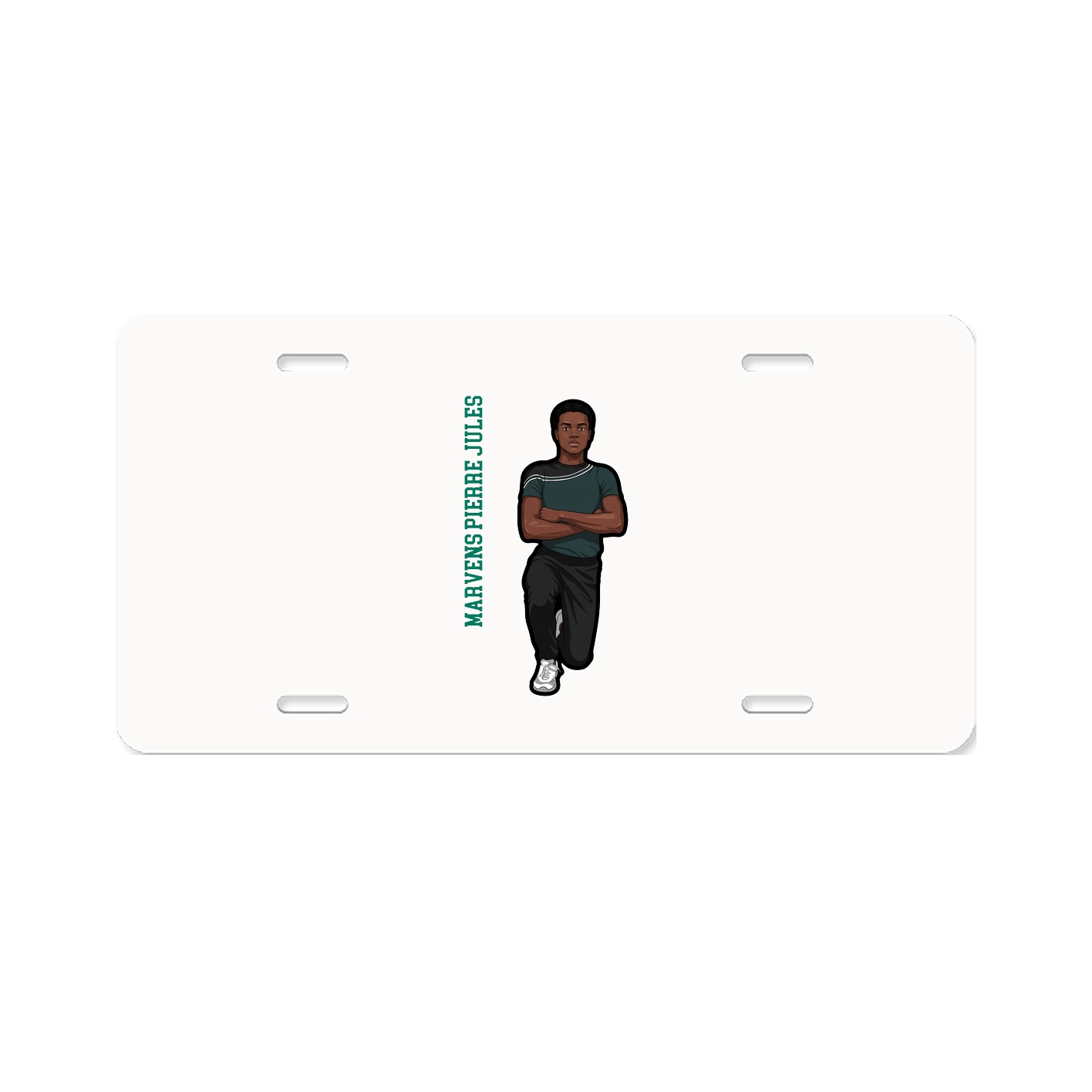 License Plate — Name Vertical in Classic