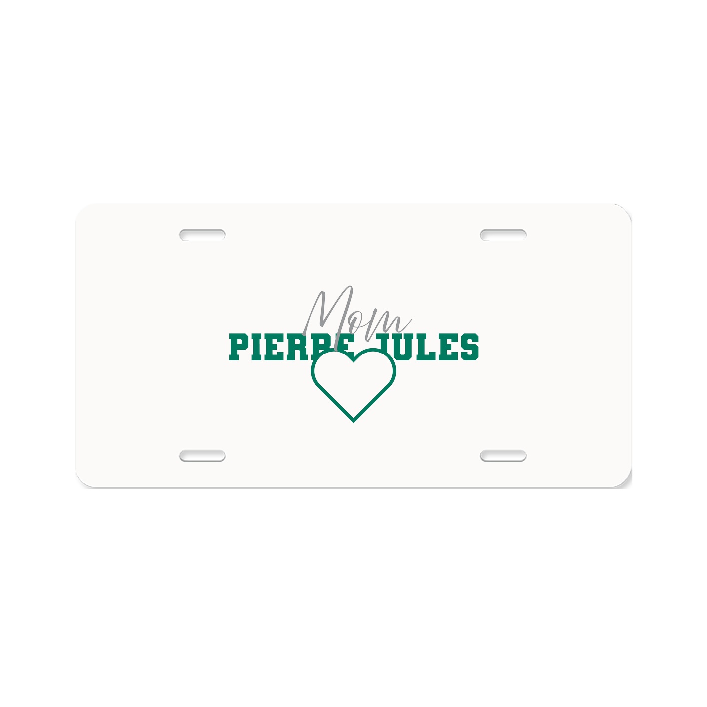 License Plate — Mothers Day Heart in Classic