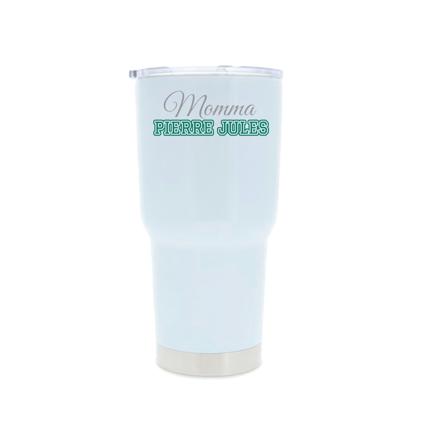 30oz Stainless Steel Tumbler — Mothers Day Block in White