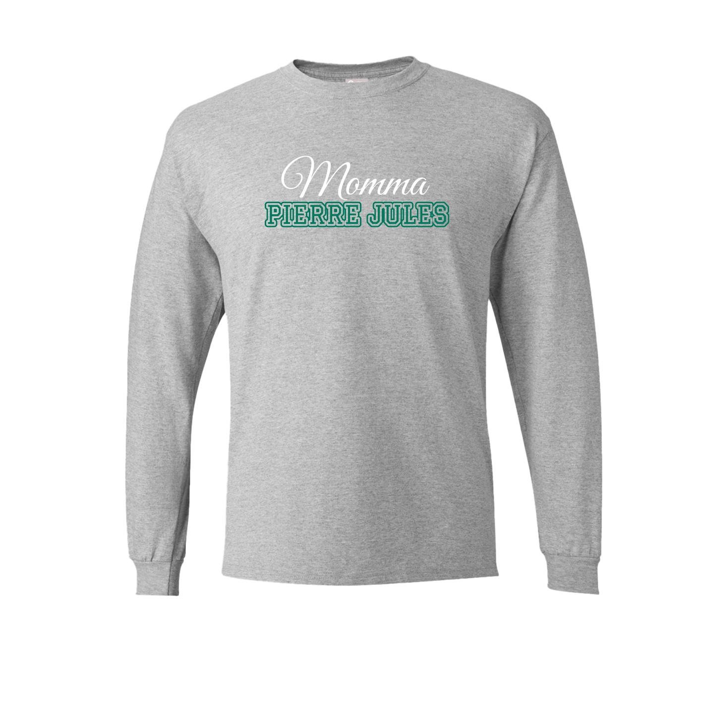 Long Sleeve Tee — Mothers Day Block in Grey