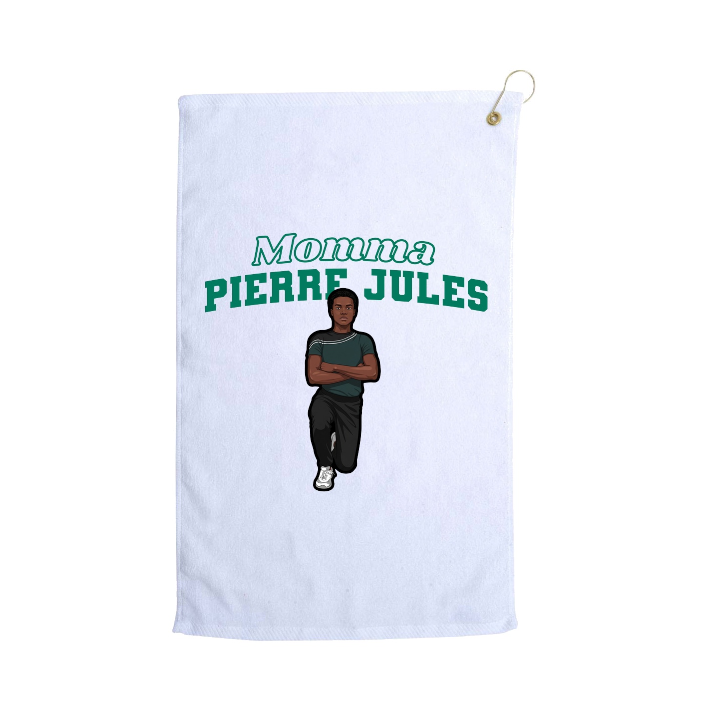 Golf Towel — Mothers Day Block in White