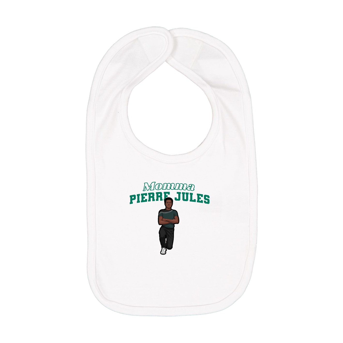 Infant Bib — Mothers Day Block in White