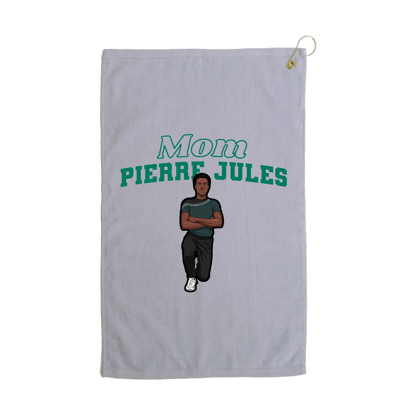 Golf Towel — Mothers Day Block in Grey