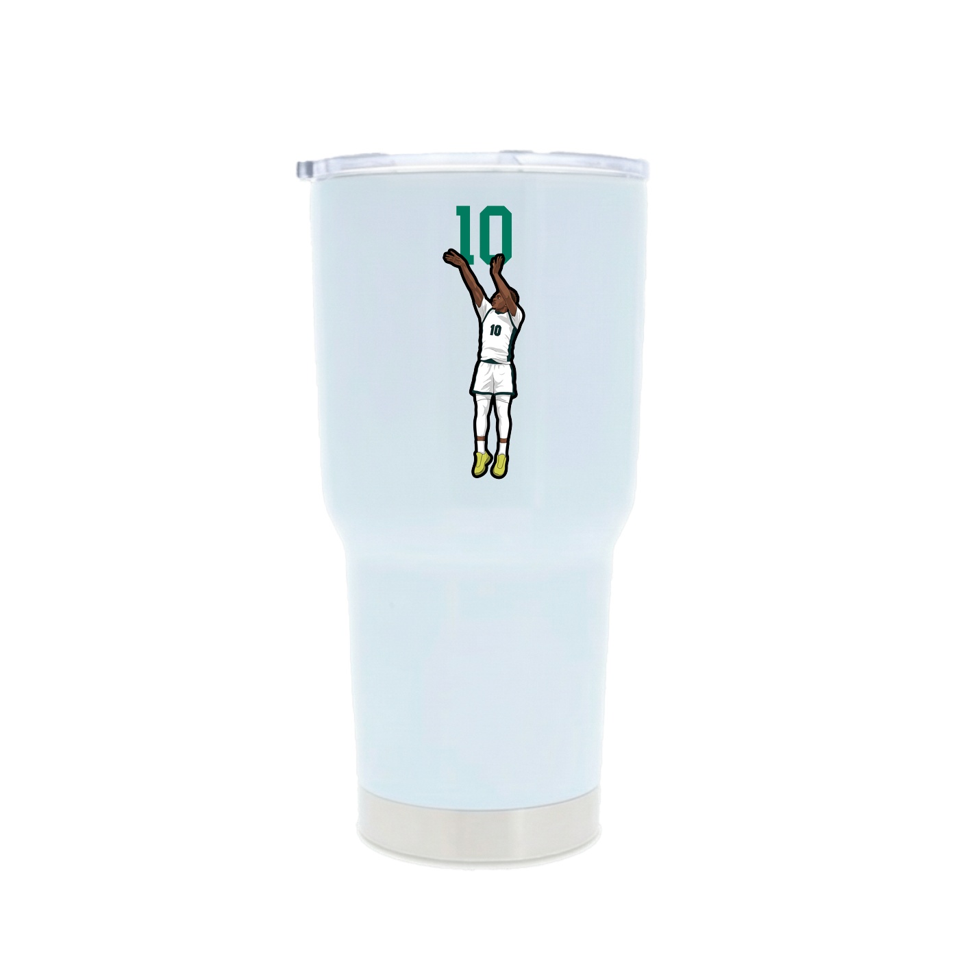 30oz Stainless Steel Tumbler — Number Top in White