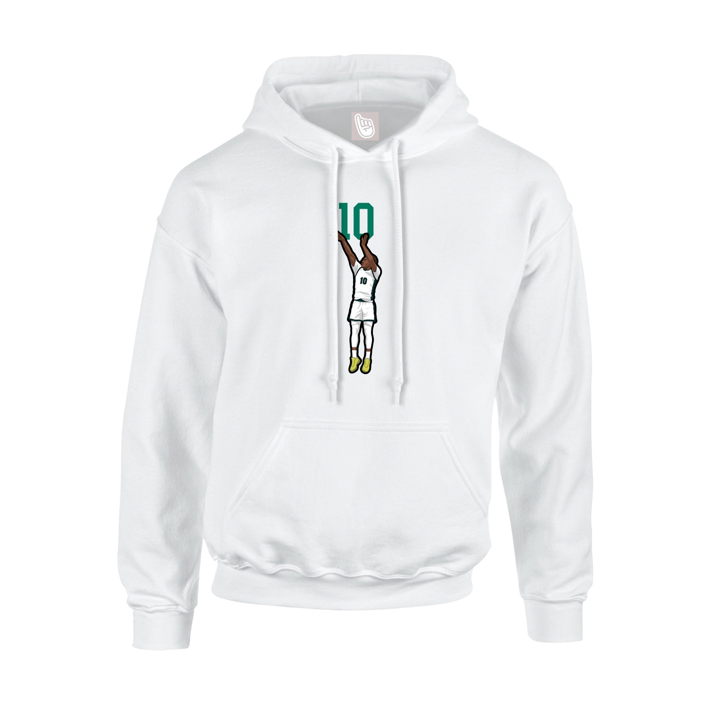 Hoodie — Number Top in White