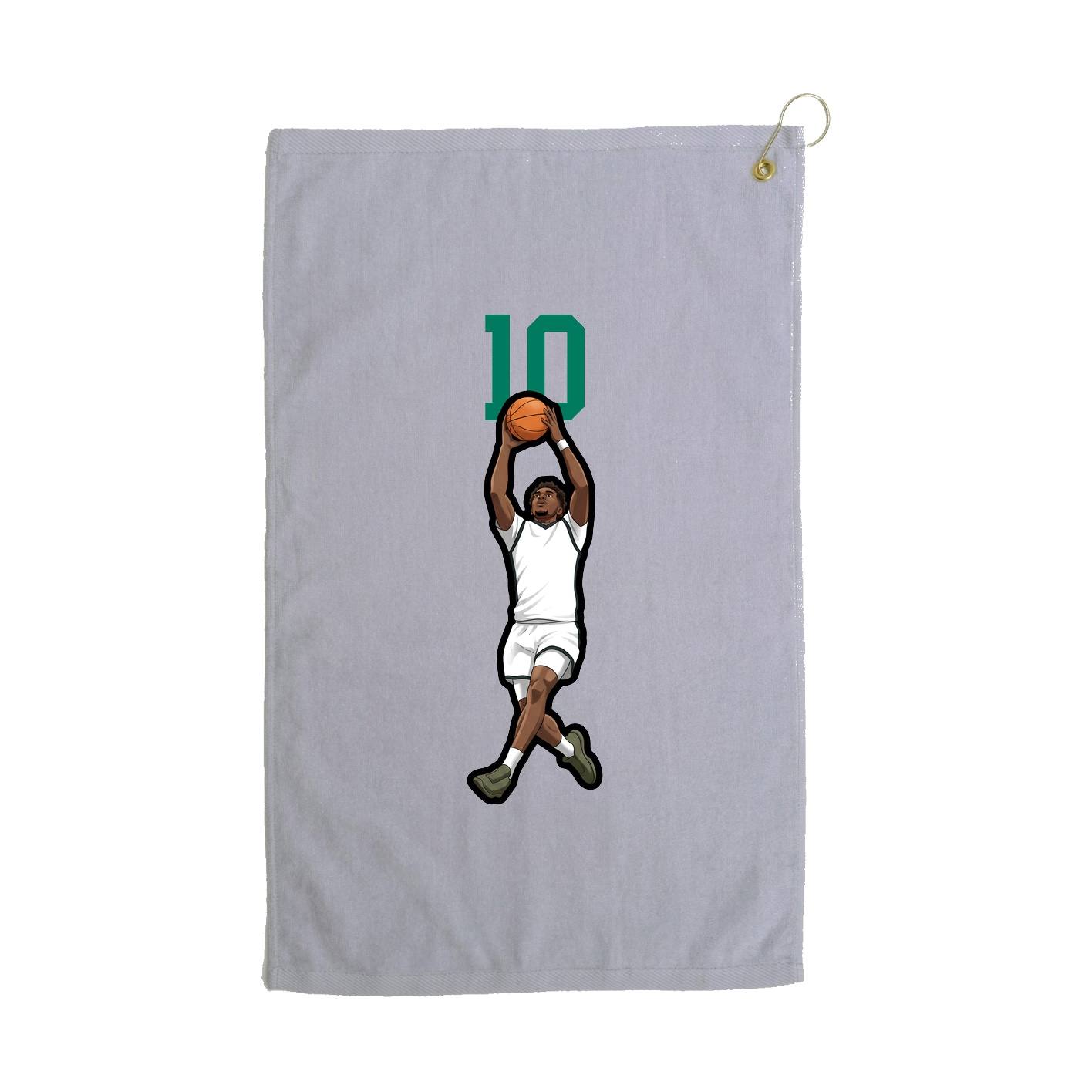 Golf Towel — Number Top in Grey