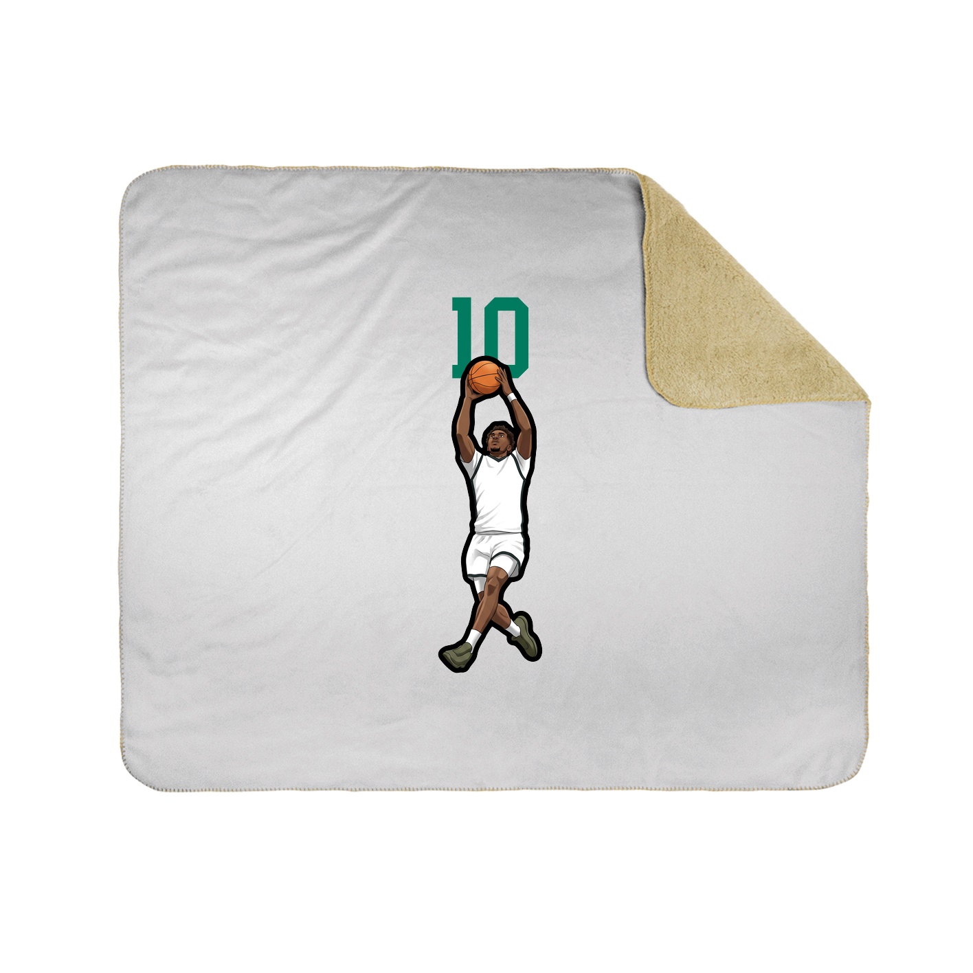 Throw Blanket — Number Top in White