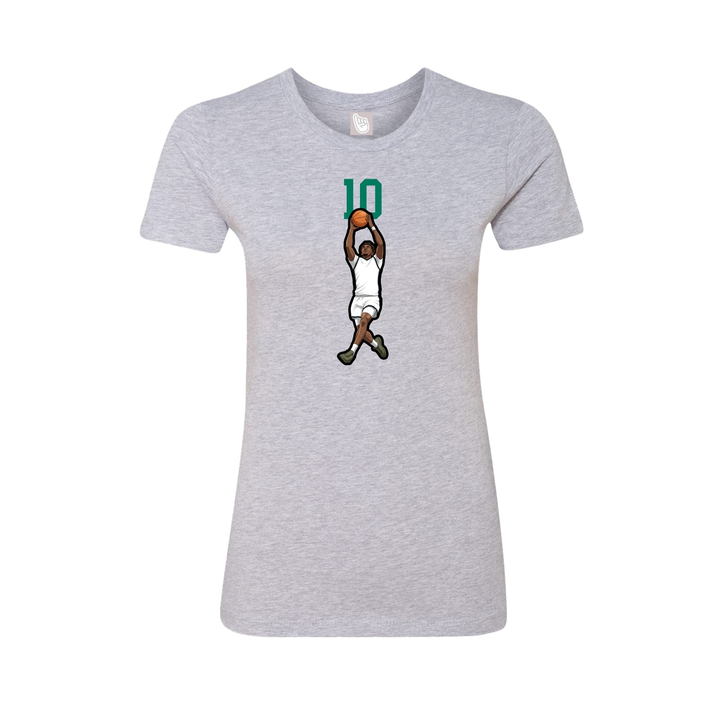 Womens Tee — Number Top in Grey