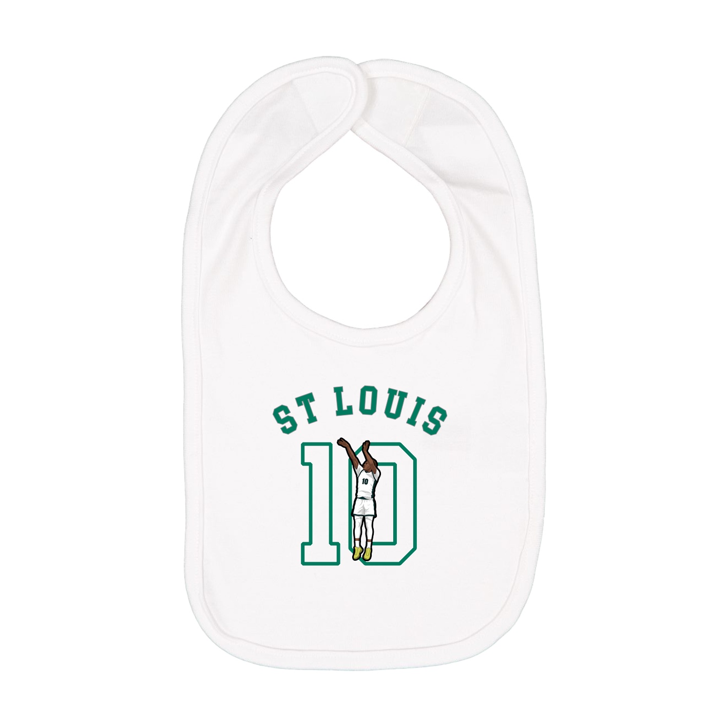 Infant Bib — Shirsey Arch in White
