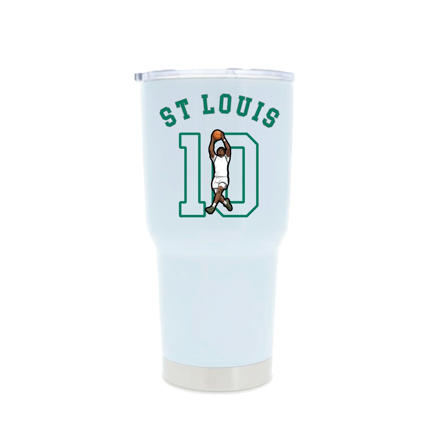 30oz Stainless Steel Tumbler — Shirsey Arch in White