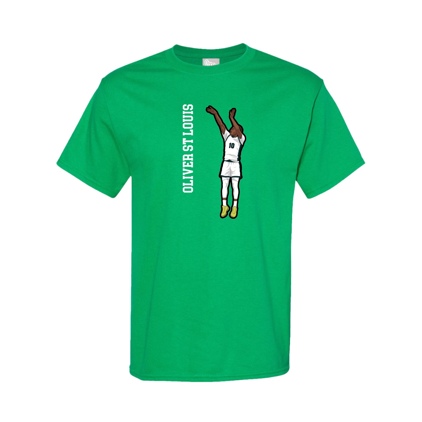 Tee — Name Vertical in Green