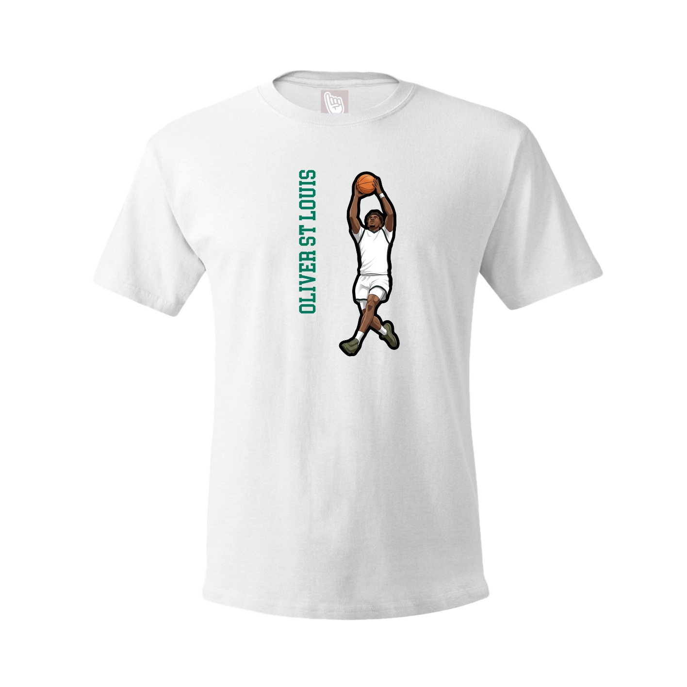 Tee — Name Vertical in White