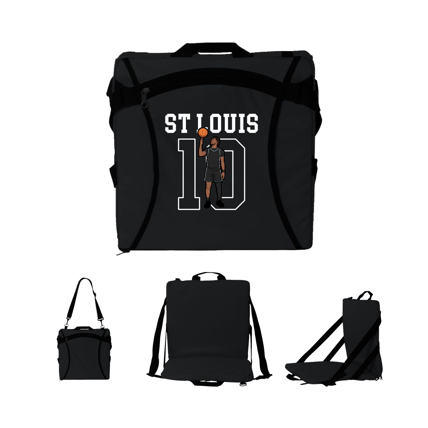 Folding Stadium Seat — Shirsey in Black