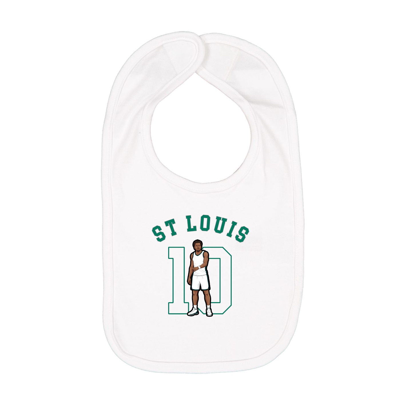 Infant Bib — Shirsey Arch in White
