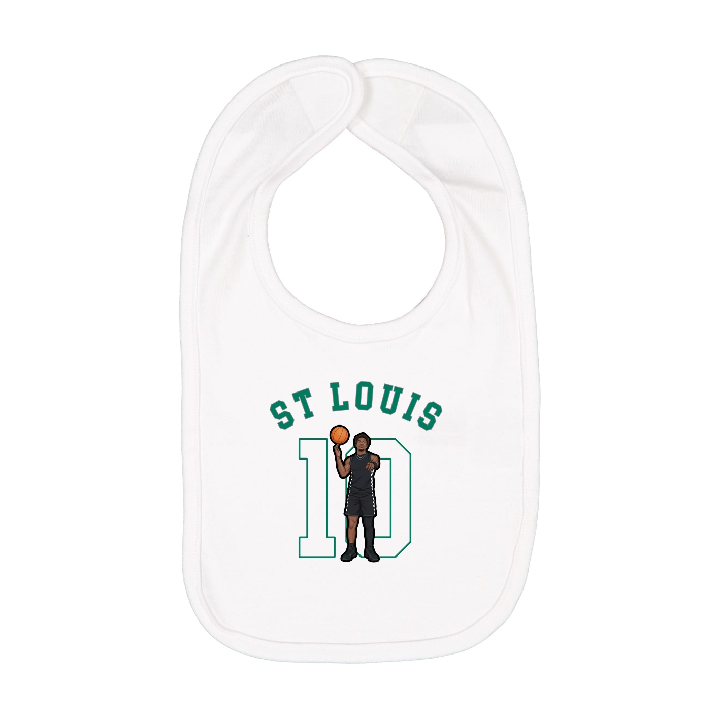 Infant Bib — Shirsey Arch in White