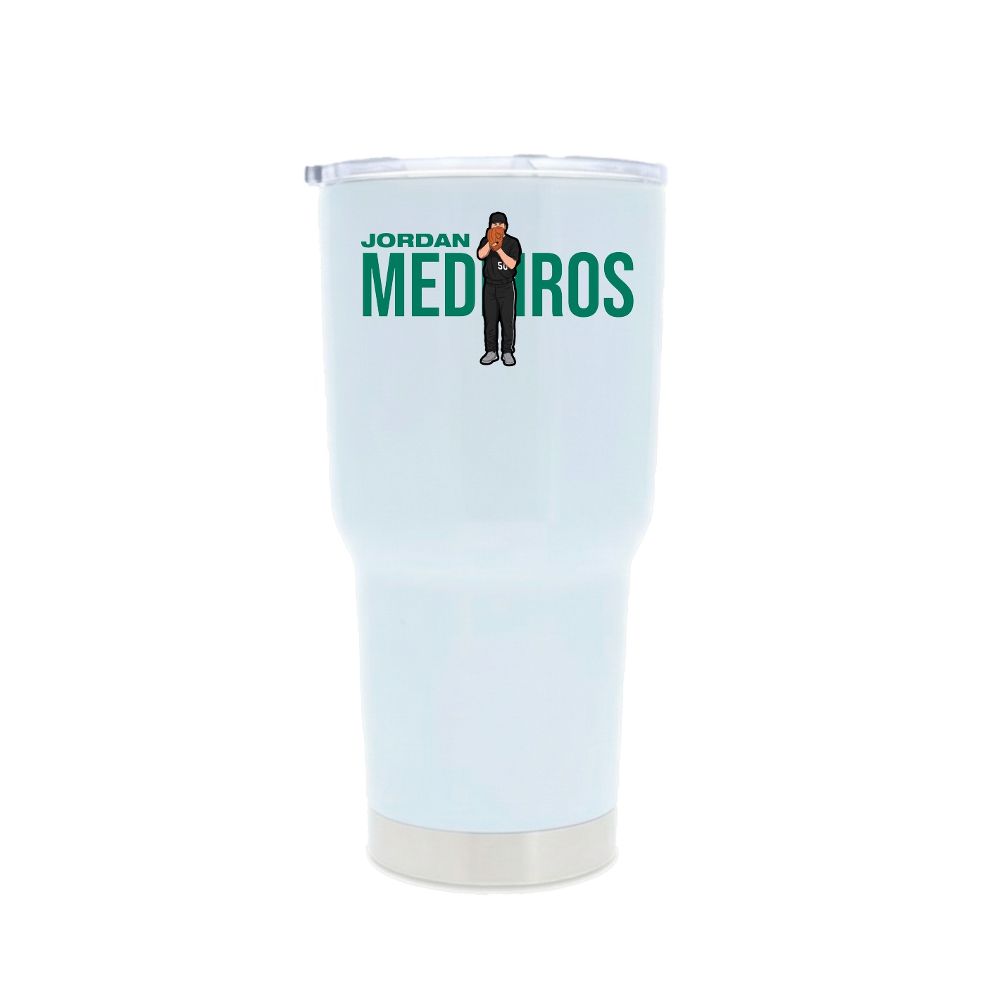 30oz Stainless Steel Tumbler — Player Name in White